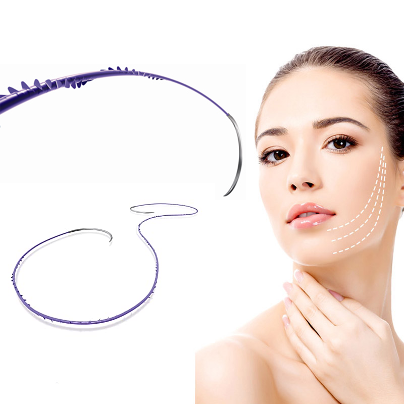 PDO Double Needle Thread for Jawline Chin Forhead Eyebrow Lifting