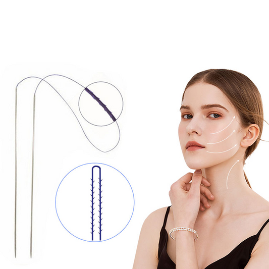PDO Double Needle Thread for Jawline Chin Forhead Eyebrow Lifting