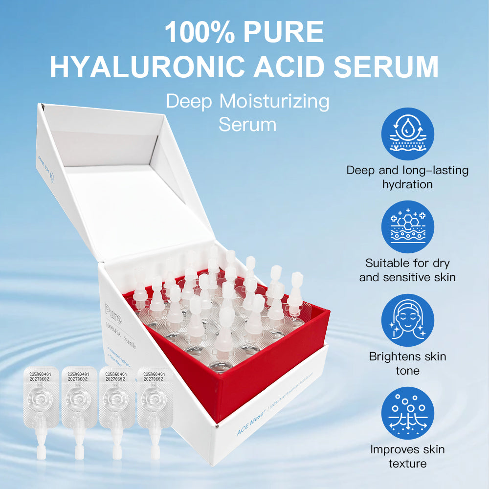 Professional ACE MESO 100% Pure Hyaluronic Acid Serum | Deep Hydration & Anti-Aging