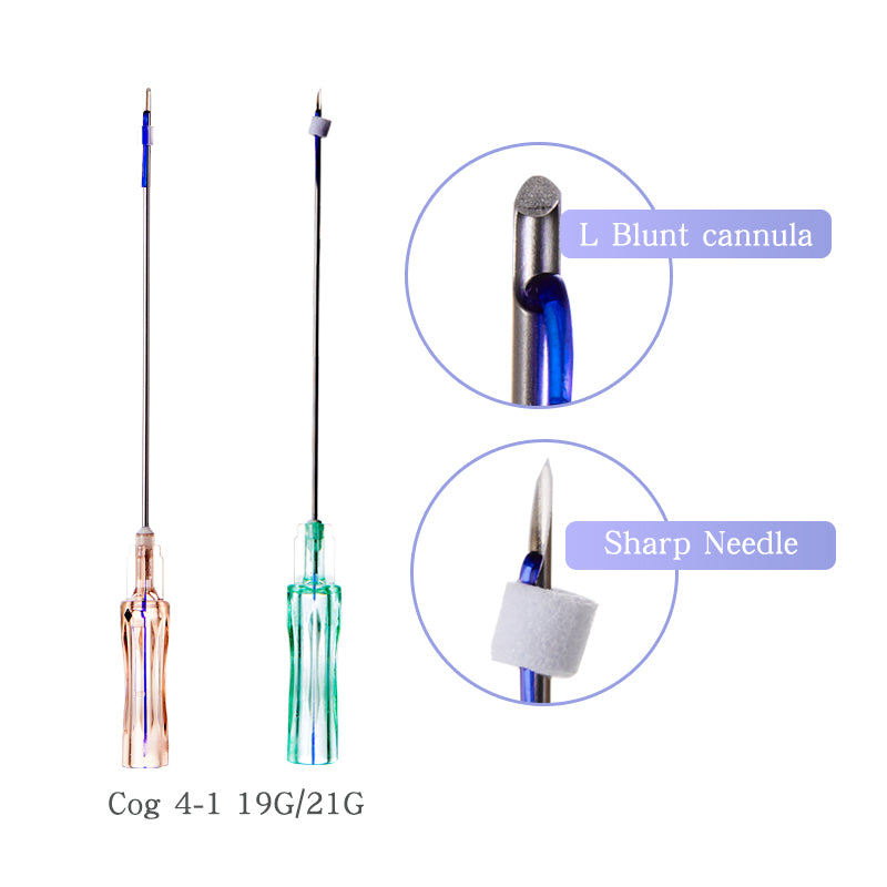 Hilos PDO dentados para estiramiento de cejas, frente, mejillas, pliegues nasolabiales y mandíbula.