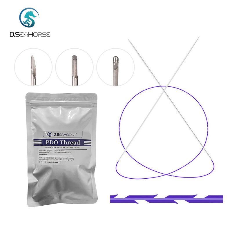 PDO Double Needle Thread for Jawline Chin Forhead Eyebrow Lifting