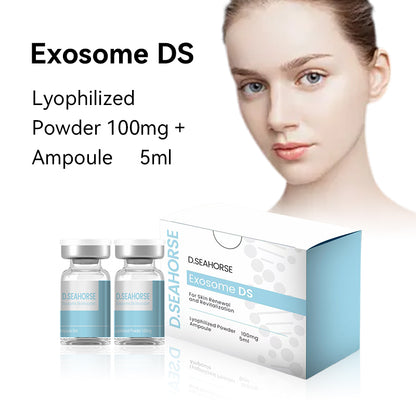 Solución para el Cuidado de la Piel Exosome DS | Kit de Doble Reparación en Polvo Liofilizado y Ampolla