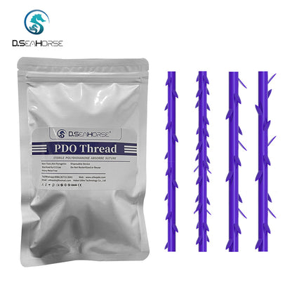 Hebra espiculada PDO para el estiramiento facial de surcos nasolabiales, línea de la mandíbula, mejillas y mentón