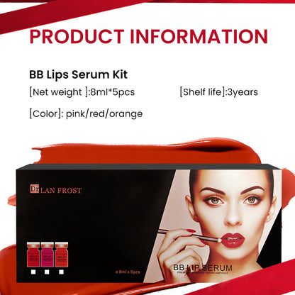 BB Lip Serum Kit Lip Gloss Set Semi-permanent  Lip Make Up 5*8ml