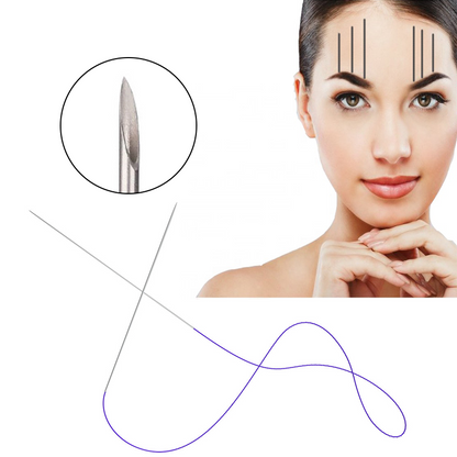 PDO Double Needle Thread for Jawline Chin Forhead Eyebrow Lifting