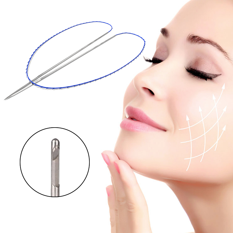 PDO Double Needle Thread for Jawline Chin Forhead Eyebrow Lifting
